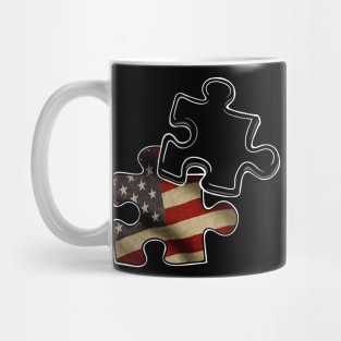 American flag puzzle piece Mug